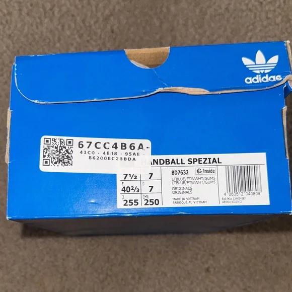 Adidas Spezial Light Blue and White Sneakers - Picture 3 of 3
